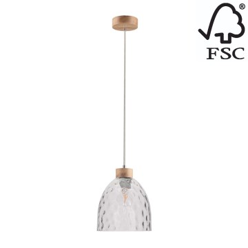 Hängeleuchte an Schnur ALESSANDRO 1xE27/60W/230V – FSC-zertifiziert