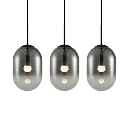 Hängeleuchte an Schnur ALIAS 3xE14/40W/230V schwarz/grau