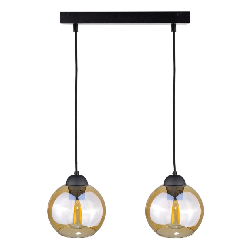 Hängeleuchte an Schnur AMBRE BLACK 2xE27/60W/230V
