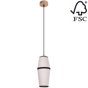 Hängeleuchte an Schnur AMIGO 1xE27/25W/230V Eiche – FSC-zertifiziert