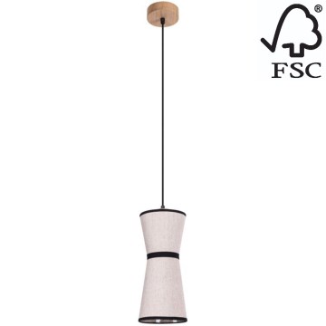Hängeleuchte an Schnur AMIGO 1xE27/25W/230V Eiche – FSC-zertifiziert