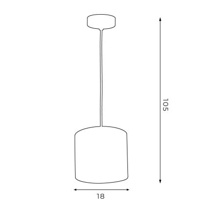 Hängeleuchte an Schnur ARDEN 1xE27/60W/230V Durchmesser 18 cm grün/golden