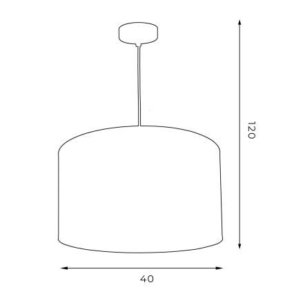 Hängeleuchte an Schnur ARDEN 1xE27/60W/230V Durchmesser 40 cm weiß