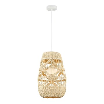 Hängeleuchte an Schnur ARONA 1xG9/9W/230V d 25 cm Rattan/beige