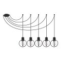 Hängeleuchte an Schnur AURA 5xE27/60W/230V schwarz