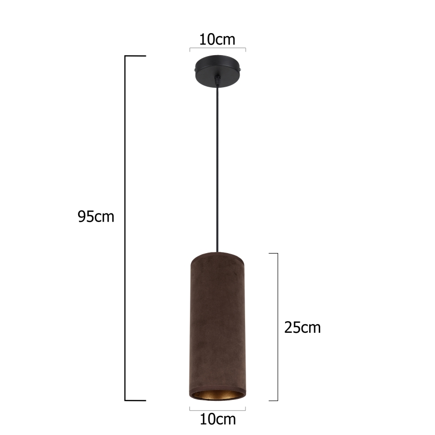 Hängeleuchte an Schnur AVALO 1xE27/60W/230V braun