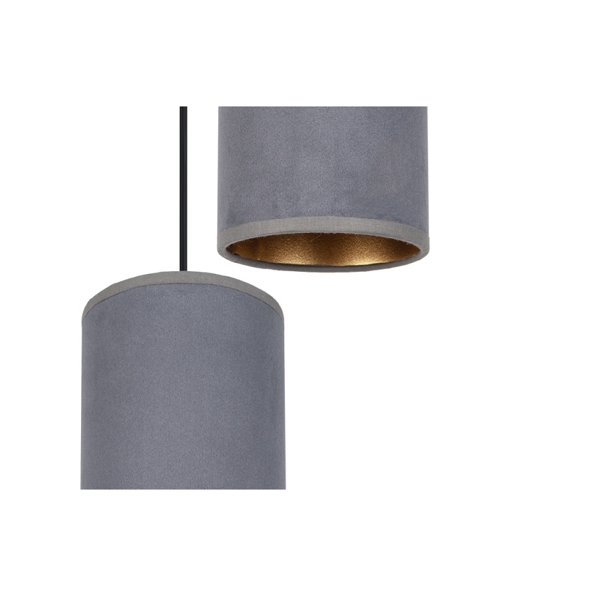 Hängeleuchte an Schnur AVALO 1xE27/60W/230V grau