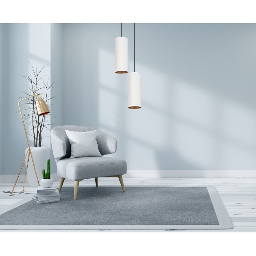 Hängeleuchte an Schnur AVALO 2xE27/60W/230V d 20 cm weiß