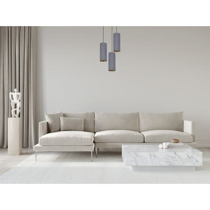 Hängeleuchte an Schnur AVALO 3xE27/60W/230V d 35 cm grau