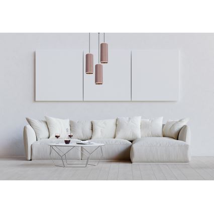 Hängeleuchte an Schnur AVALO 3xE27/60W/230V d 35 cm rosa