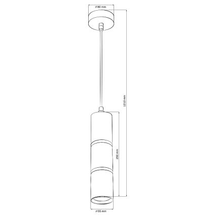 Hängeleuchte an Schnur BAMBOO 1xGU10/10W/230V weiß