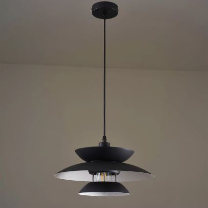 Hängeleuchte an Schnur BERIT 1xE27/20W/230V schwarz