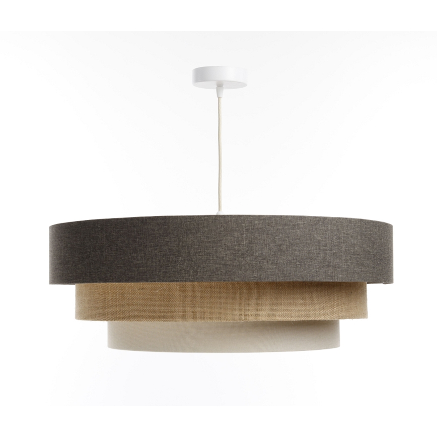 Hängeleuchte an Schnur BOHO TRINITI 1xE27/60W/230V grau/beige/cremefarben