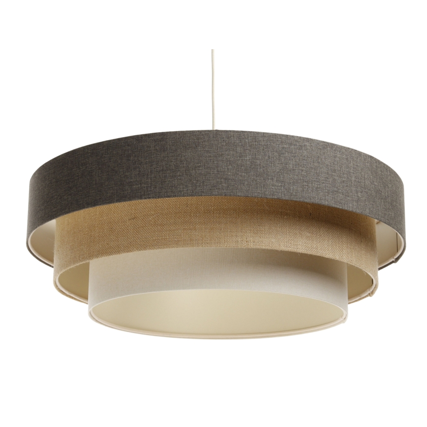 Hängeleuchte an Schnur BOHO TRINITI 1xE27/60W/230V grau/beige/cremefarben