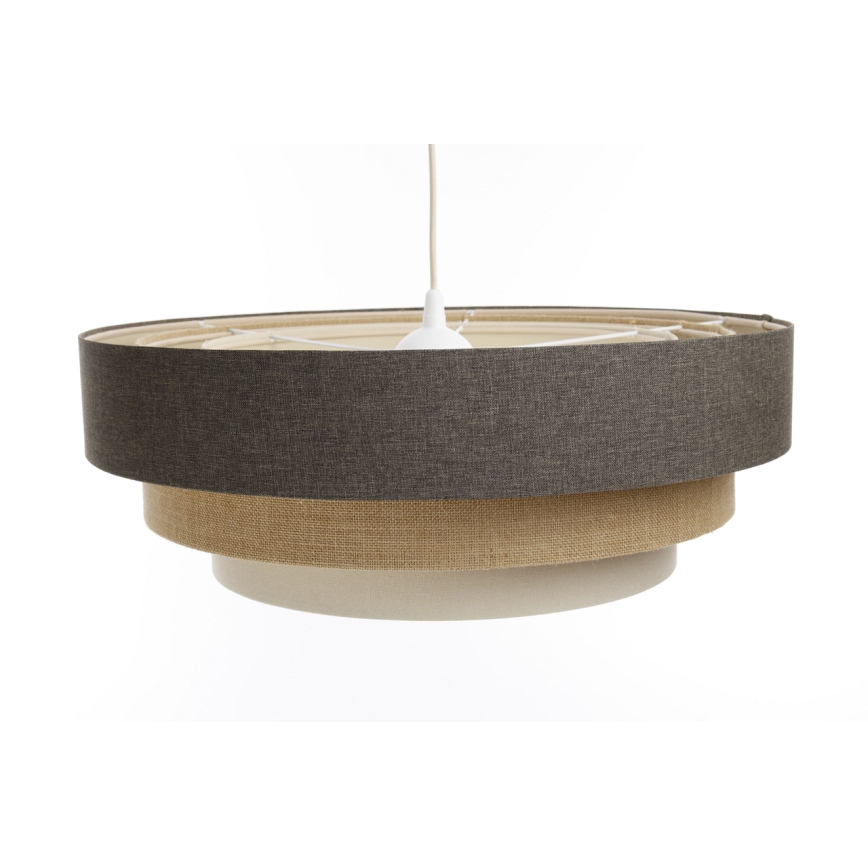 Hängeleuchte an Schnur BOHO TRINITI 1xE27/60W/230V grau/beige/cremefarben