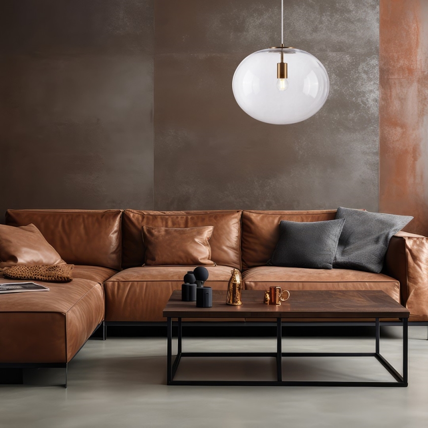 Hängeleuchte an Schnur CAMPANIA 1xE27/60W/230V golden