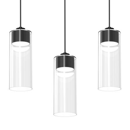 Hängeleuchte an Schnur CLARISSA 3xGX53/12W/230V schwarz