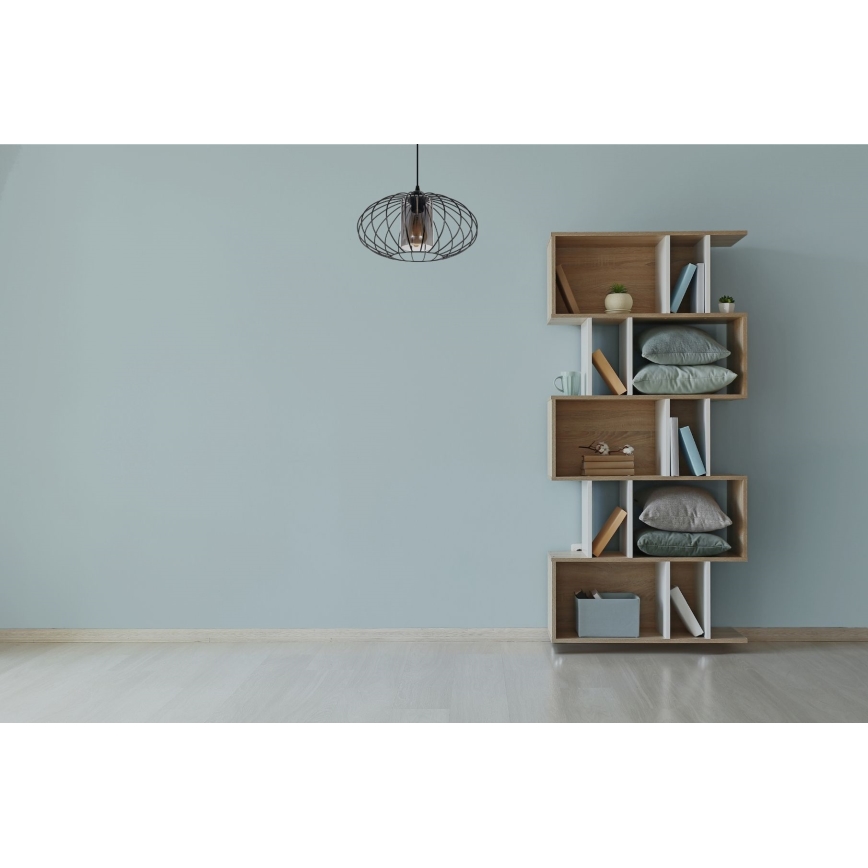Hängeleuchte an Schnur CORRINI 1xE27/60W/230V d 34 cm schwarz/grau