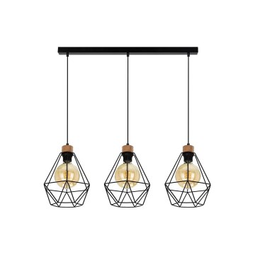 Hängeleuchte an Schnur DIAMENT 3xE27/60W/230V Eiche – FSC-zertifiziert