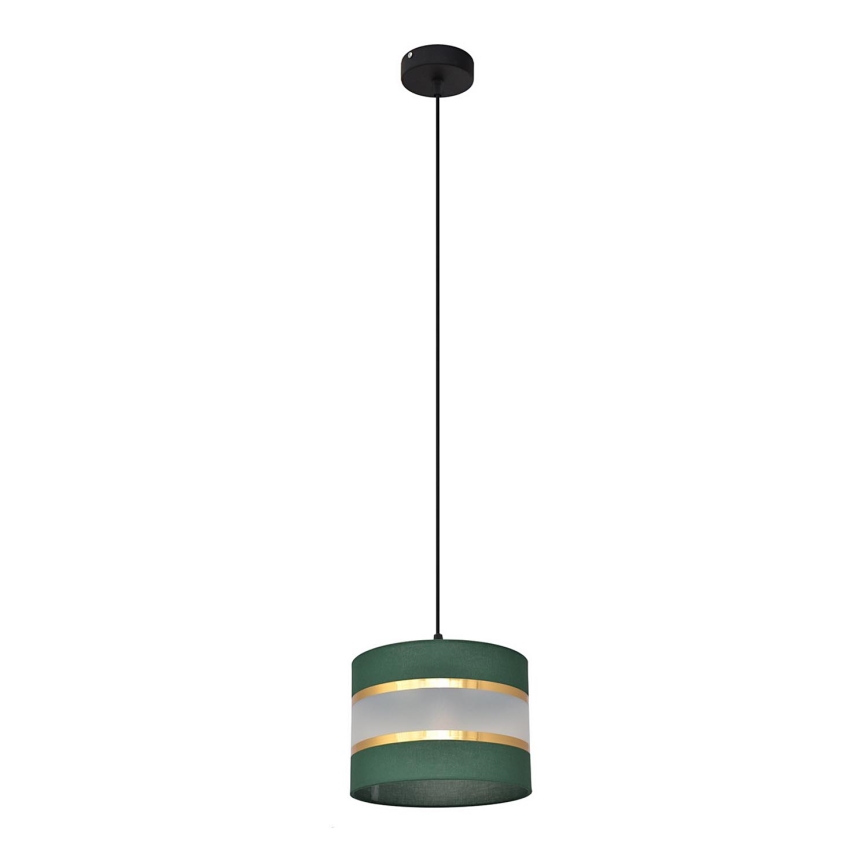 Hängeleuchte an Schnur HELEN 1xE27/15W/230V d 20 cm grün/golden
