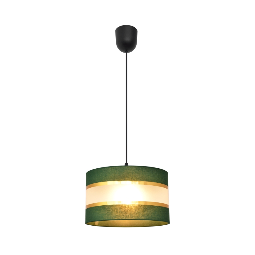 Hängeleuchte an Schnur HELEN 1xE27/15W/230V d 25 cm grün/golden