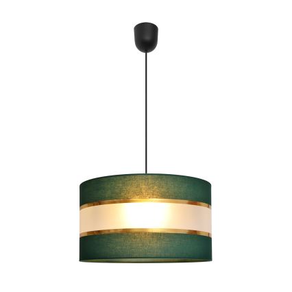 Hängeleuchte an Schnur HELEN 1xE27/15W/230V d 35 cm grün/golden