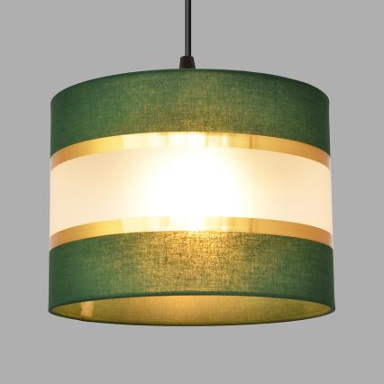 Hängeleuchte an Schnur HELEN 2xE27/15W/230V grün/golden