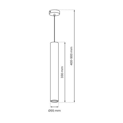 Hängeleuchte an Schnur HUDSON 1xGU10/8W/230V weiß