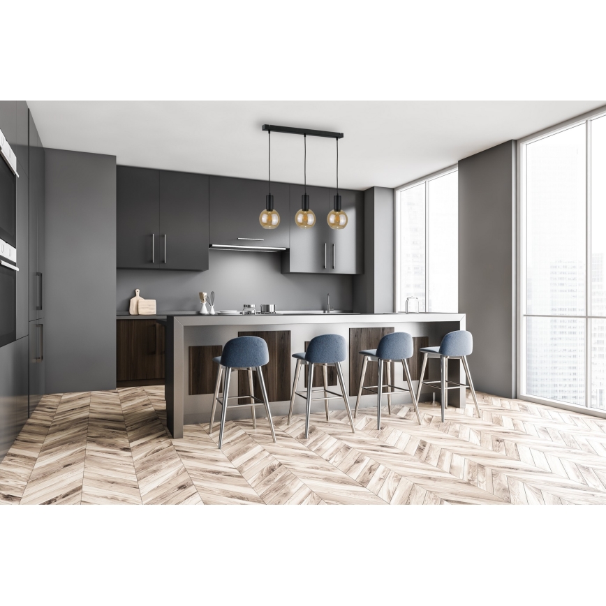 Hängeleuchte an Schnur JANTAR BLACK 3xE27/60W/230V
