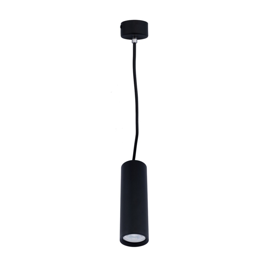 Hängeleuchte an Schnur KARADON 1xGU10/30W/230V 17 cm schwarz
