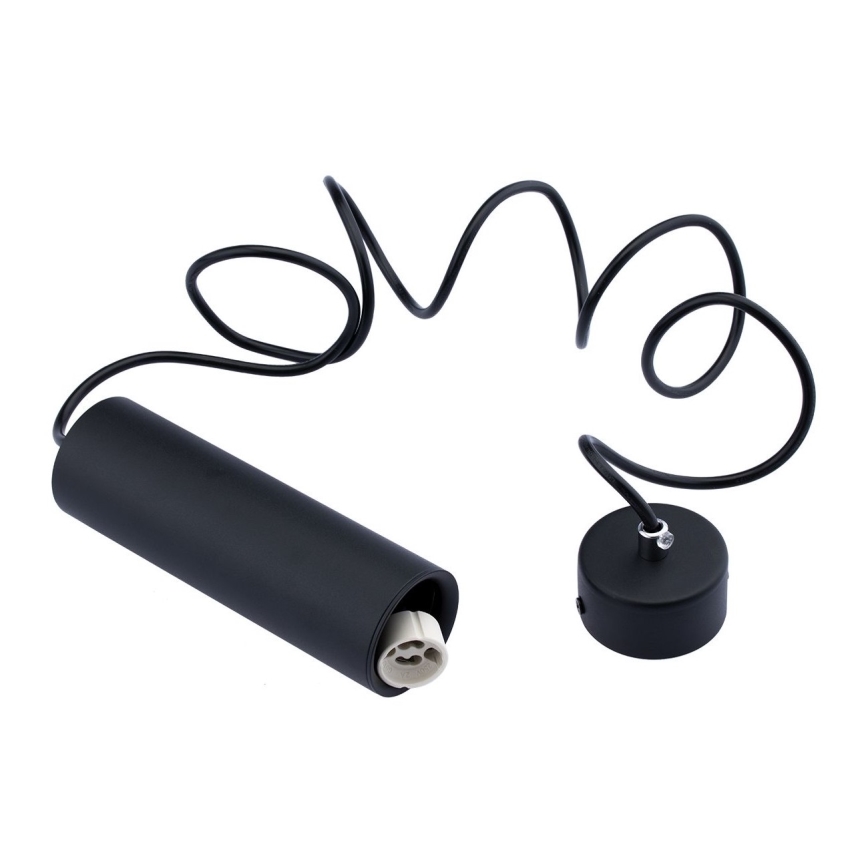 Hängeleuchte an Schnur KARADON 1xGU10/30W/230V 17 cm schwarz