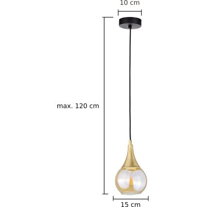 Hängeleuchte an Schnur LACRIMA HONEY 1xE27/60W/230V