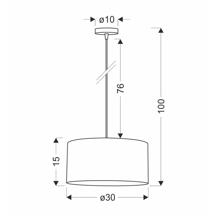 Hängeleuchte an Schnur LEGNO 1xE27/40W/230V d 30 cm braun