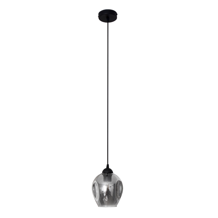 Hängeleuchte an Schnur LILI 1xE27/15W/230V schwarz/grau