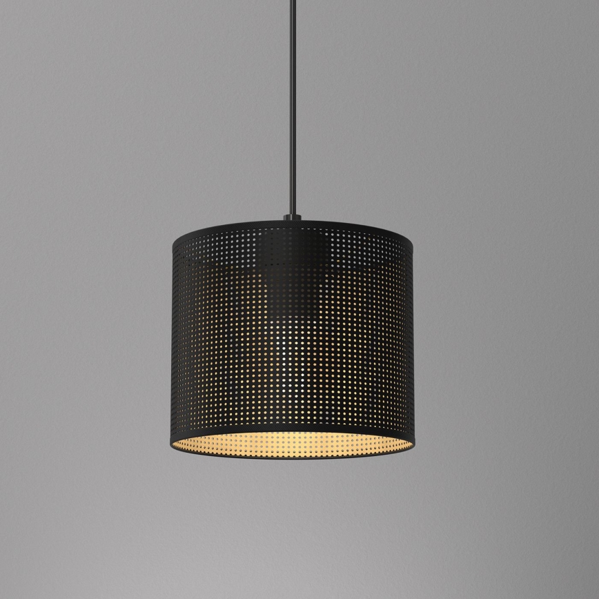 Hängeleuchte an Schnur LOFT SHADE 1xE27/60W/230V Durchmesser 18 cm schwarz/golden