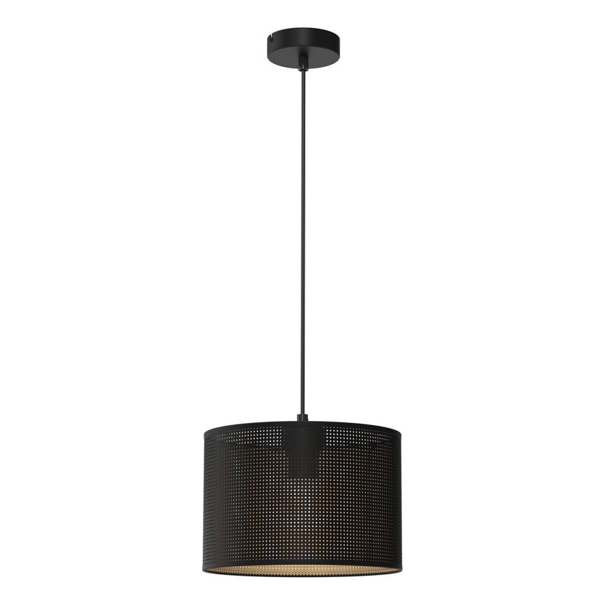 Hängeleuchte an Schnur LOFT SHADE 1xE27/60W/230V Durchmesser 25 cm schwarz/golden