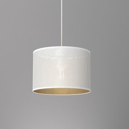Hängeleuchte an Schnur LOFT SHADE 1xE27/60W/230V Durchmesser 25 cm weiß/golden
