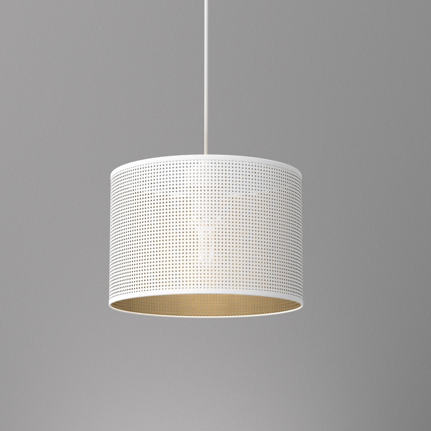 Hängeleuchte an Schnur LOFT SHADE 1xE27/60W/230V Durchmesser 25 cm weiß/golden