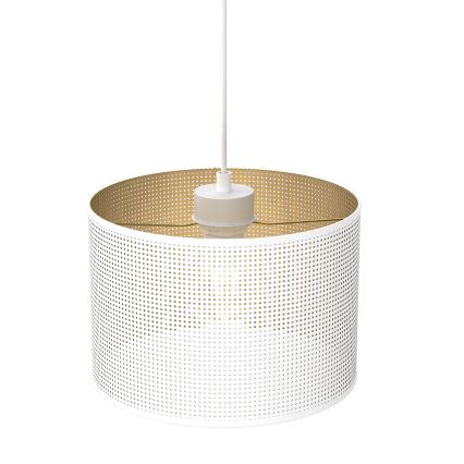 Hängeleuchte an Schnur LOFT SHADE 1xE27/60W/230V Durchmesser 25 cm weiß/golden