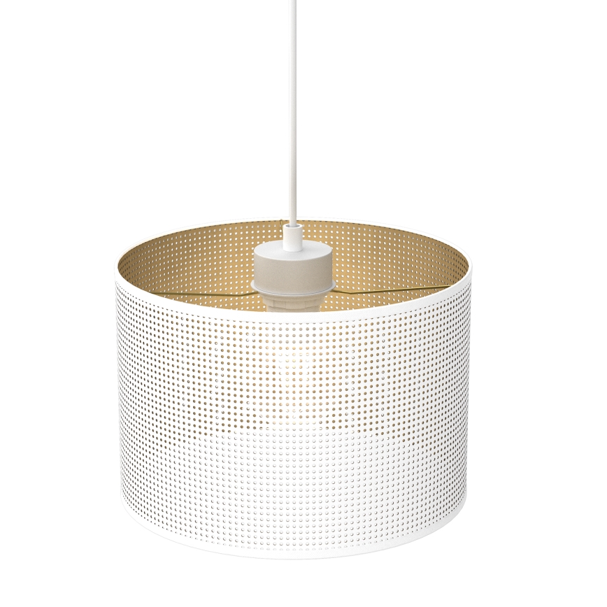 Hängeleuchte an Schnur LOFT SHADE 1xE27/60W/230V Durchmesser 25 cm weiß/golden
