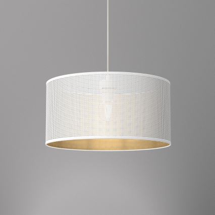 Hängeleuchte an Schnur LOFT SHADE 1xE27/60W/230V Durchmesser 40 cm weiß/golden