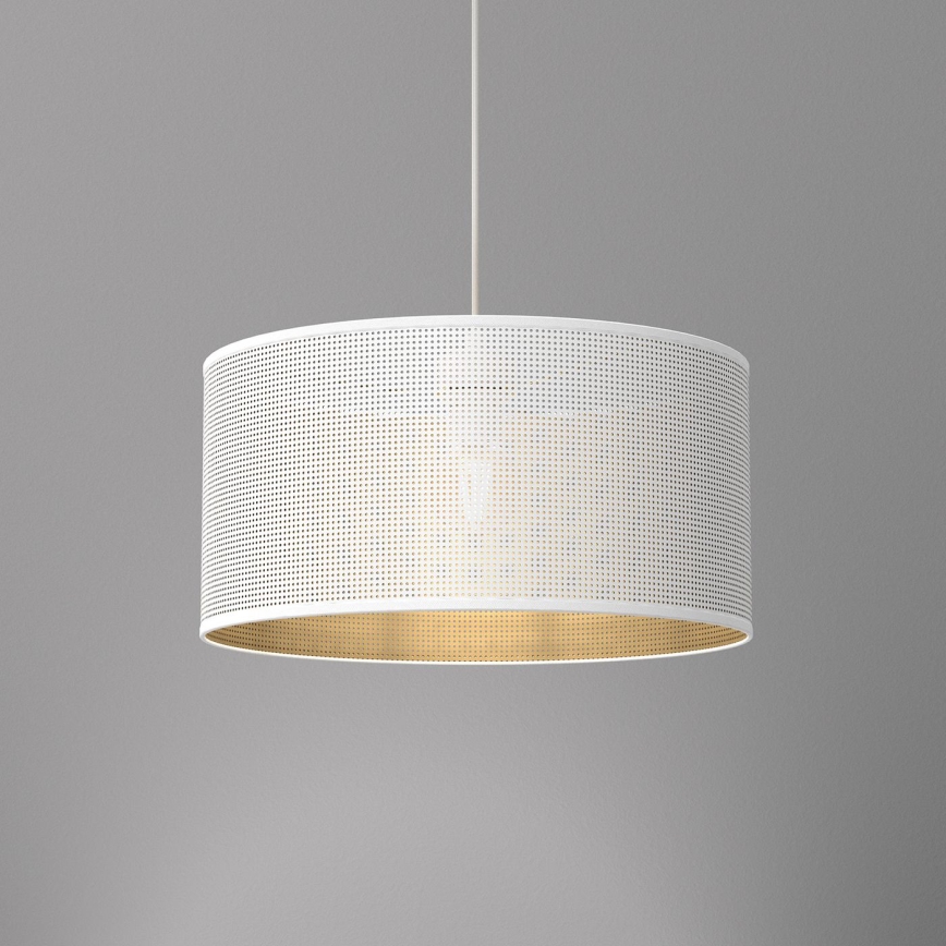 Hängeleuchte an Schnur LOFT SHADE 1xE27/60W/230V Durchmesser 40 cm weiß/golden