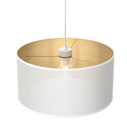 Hängeleuchte an Schnur LOFT SHADE 1xE27/60W/230V Durchmesser 40 cm weiß/golden