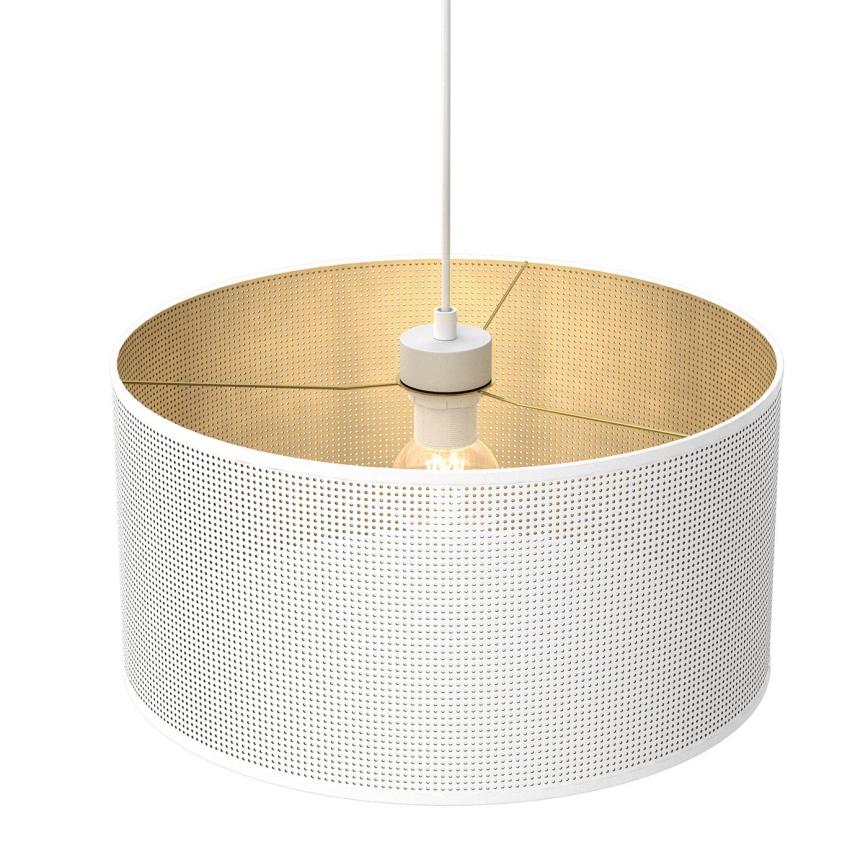 Hängeleuchte an Schnur LOFT SHADE 1xE27/60W/230V Durchmesser 40 cm weiß/golden