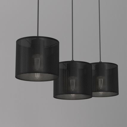 Hängeleuchte an Schnur LOFT SHADE 3xE27/60W/230V schwarz