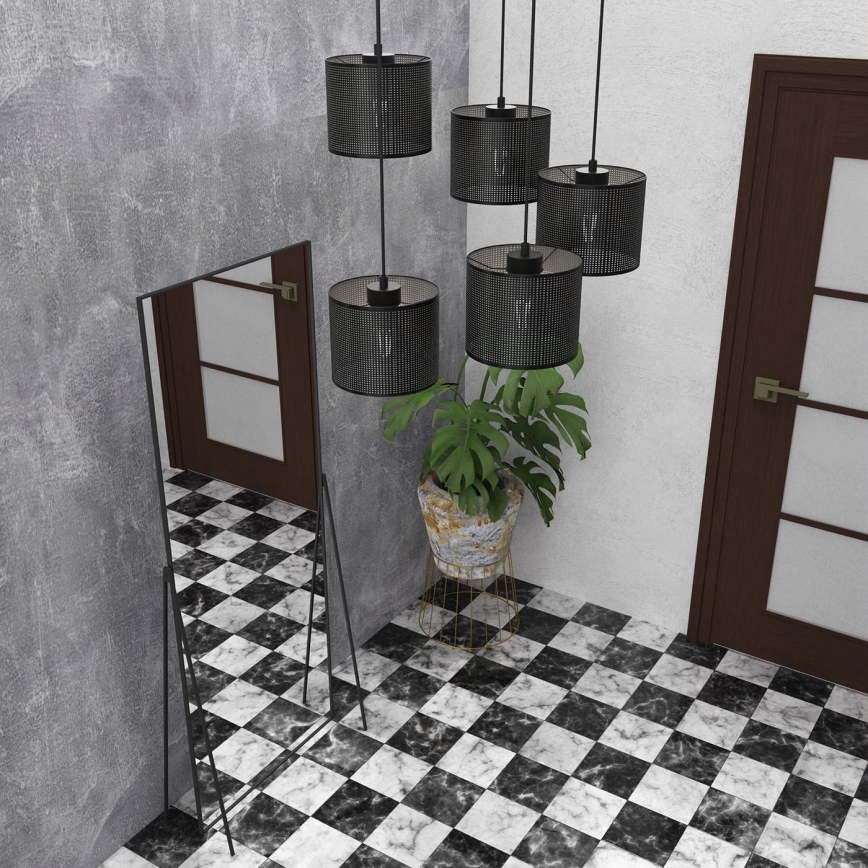 Hängeleuchte an Schnur LOFT SHADE 5xE27/60W/230V schwarz