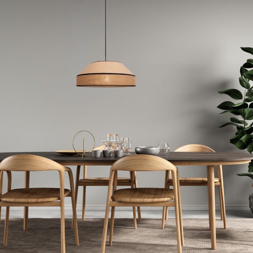 Hängeleuchte an Schnur MANISO 1xE27/60W/230V d 45 cm beige