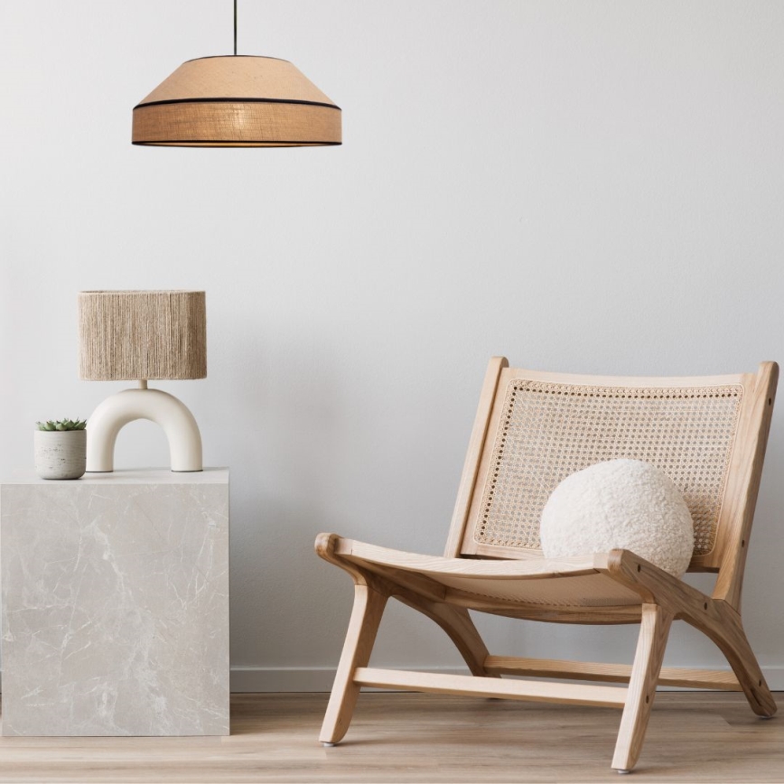 Hängeleuchte an Schnur MANISO 1xE27/60W/230V d 45 cm beige