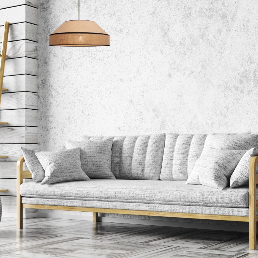 Hängeleuchte an Schnur MANISO 1xE27/60W/230V d 45 cm beige