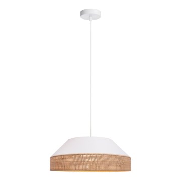 Hängeleuchte an Schnur MANISO 1xE27/60W/230V d 45 cm weiß/beige
